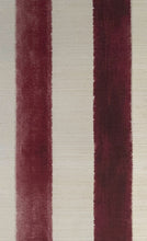 Grasscloth Painted Stripe Wallpaper *made to order